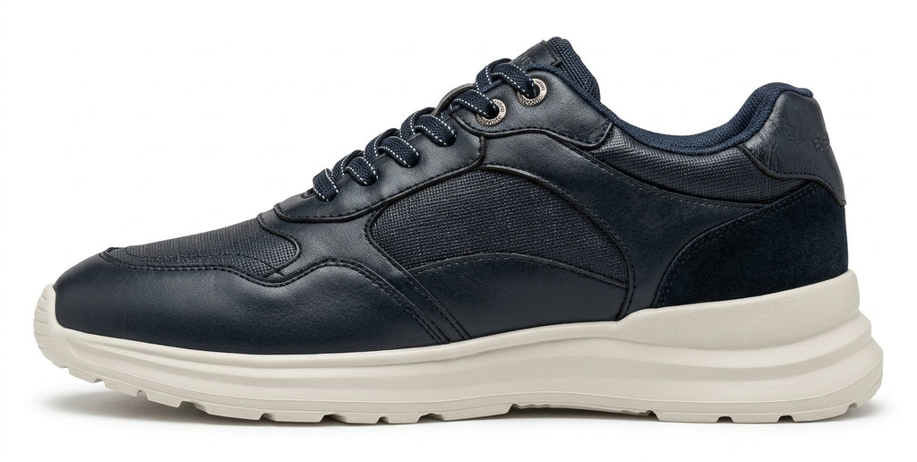 Zapatillas Casual Hombre XTI Azul Marino con Suela Confort