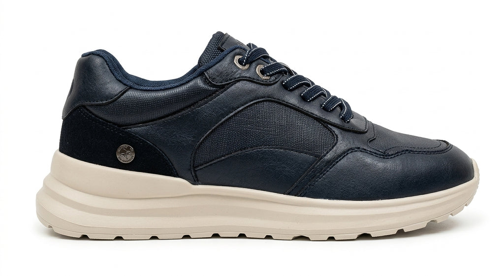 Zapatillas Casual Hombre XTI Azul Marino con Suela Confort
