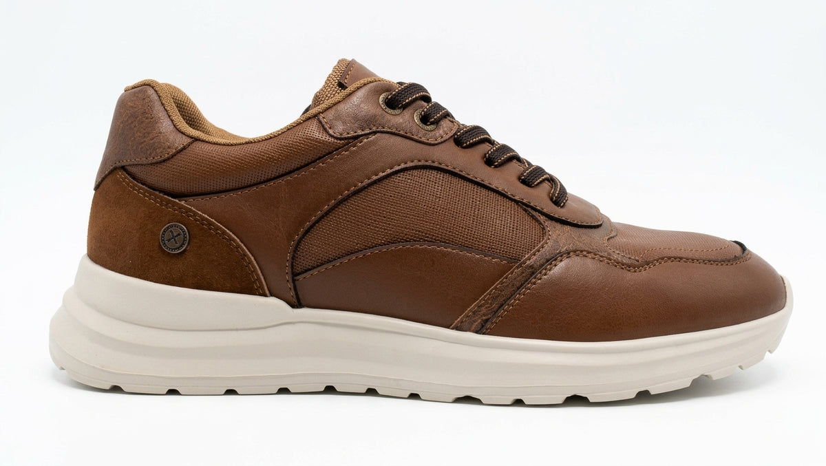 Zapatillas Casual Hombre XTI Marrón Camel con Suela Confort